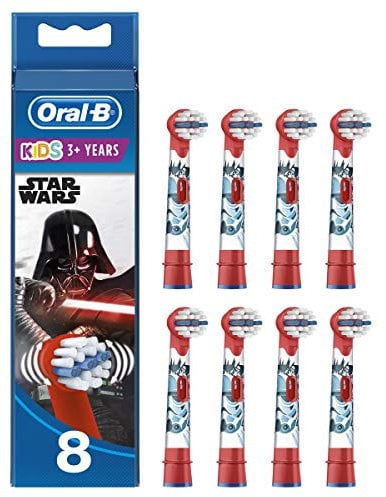 Braun Oral-B 4210201276302 Kids Star Wars Aufsteckbürsten, Briefkastenfähige Verpackung, 8 Stück