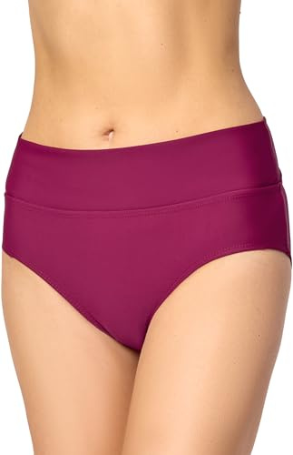 Merry Style Bas de Bikini pour Femmes pour Plage et Piscine, Mode de Bain Estivale Femme Caleçon Culotte Bas Maillot de Bain MSVR5 (Bordeaux (5288), FR 38 = DE 36)