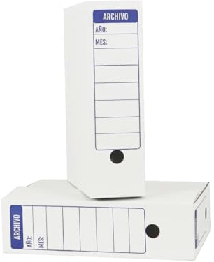 Cajas Archivadoras Cartón Tamaño A4 Pack 10 Unidades Oficinas Archivo Facturas Carpetas Documentos Resistente Agua Etiqueta Clasificación Blanca Montaje Fácil Organización Automática