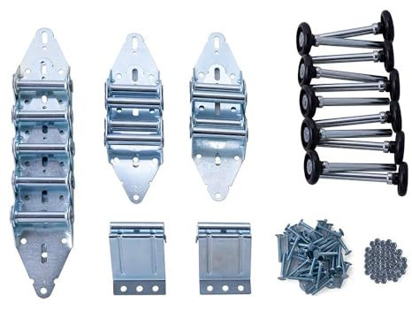 Home Master Hardware Kit de réglage de charnière et rouleau de porte de garage pour porte de 40,6 x 17,8 cm ou 45,7 x 17,8 cm