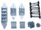 Home Master Hardware Kit de réglage de charnière et rouleau de porte de garage pour porte de 40,6 x 17,8 cm ou 45,7 x 17,8 cm