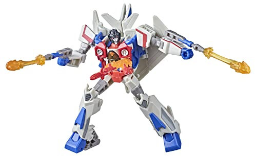 Transformers Bumblebee Cyberverse Adventures Spielzeug Deluxe-Klasse Starscream Action-Figur, Seeker Strike Action Attacke, 12,5 cm