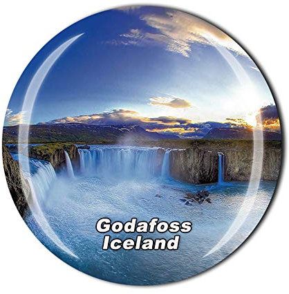 Godafoss Kühlschrankmagnet Wasserfall Myvatn Island Reise Souvenir Geschenk Heim Küche Dekoration Magnet Sticker Kristall Kühlschrank Magnet Kollektion