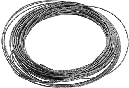 1Pc 15 Metros 304 Cable de acero inoxidable Diámetro de cable 1.5mm 1/8 Inch Cable de cable para cubierta Kit de barandilla Cable de barandilla DIY Cable de barandilla