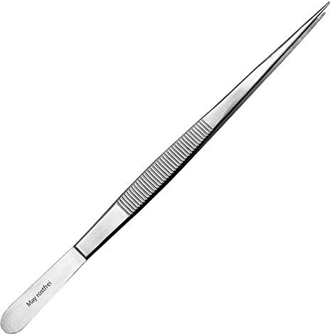 May Pince de cuisine à pointe fine 20 cm de long – Pince de cuisine – Pince à barbecue – Pince à barbecue – Pince en acier inoxydable
