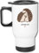 Cartoon Hedgehog Hugs White Insulated Travel Tea/Coffee Mug.