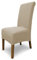 SCHEFFLER-Home Emma 6X Set Stuhlhussen aus Baumwolle mit Stretch elastische Stuhlhussen in Beige Premium Stoff Stuhlabdeckung mit 4 Flex Saum