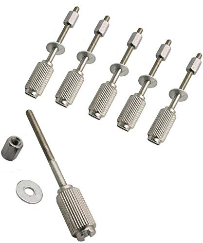 YICBOR 5 x Stickrahmen aus Metall, lange Einstellschrauben #XE4590001, kompatibel mit vielen Brother-Janome-BabyLock-Reifen (5)