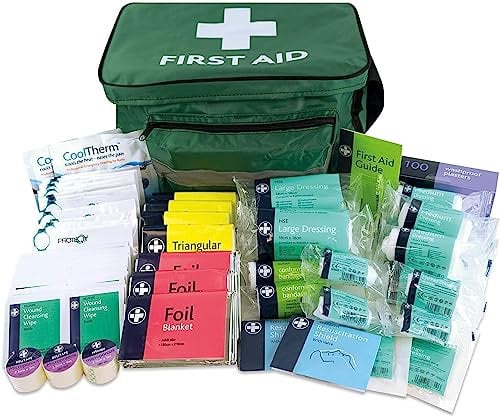 Lewis-plast Große Allzweck-Erste-Hilfe-Tasche mit 224 Teilen im Haversack-Design für platzsparende Aufbewahrung, ideal für Zuhause, Büro und Sport - Hausapotheke-Set
