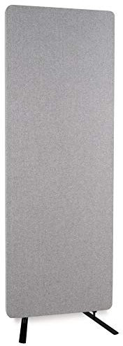 Pronomic DiviRoom-162 GY Raumtrenner - Mobiler Sichtschutz für Büro und zu Hause - Home Office Raumteiler, Sichtschutz und Schallschutz - 60 x 167 cm - Optimiert die Raumakustik - Grau