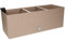 KOTARBAU® Jardinière 50x20x20 cm avec Insert d'Irrigation Imitation Rotin Mocca