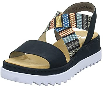 Rieker Sandals V44G8-14, Womens sandals, multicolour, 41 EU