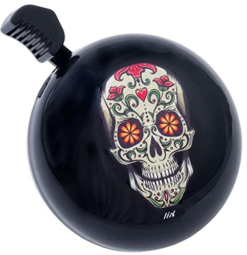 Liix Fahrradklingel Design Bell, Sugar Skull - Schwarz, db21