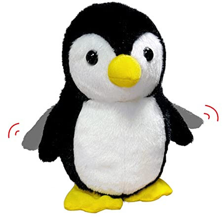 YH YUHUNG Sprenchen und gehen Pinguin Kuscheltier Interaktiver Plüsch Pinguin - spricht, gehen und Schlagen Flügel, Spielzeug für Kinder ab 3 Jahren