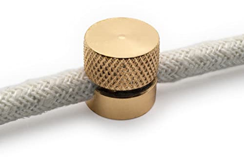 AMARCORDS - 3 Aluminium Deckenpins mit sichtbarer Kabelanpassung. Deckenbefestigung für Lampen und Aufhängungen. Farbe GOLD