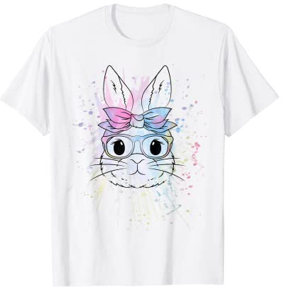 Nettes Krawatten-Mädchen-Häschen für Ostern T-Shirt