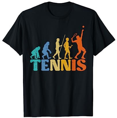 Tennis Evolution Humaine Humour Sport Raquette Balle Cadeau T-Shirt