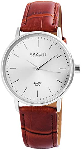 Excellanc Akzent Exclusive Herren–Uhr Kunstleder Dornschließe Analog Quarz 2900117