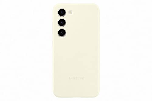 Samsung Silicone Smartphone Case EF-PS911 für Galaxy S23, Handy-Hülle, Silikon, Kratzfest, Schlankes Design, Cream