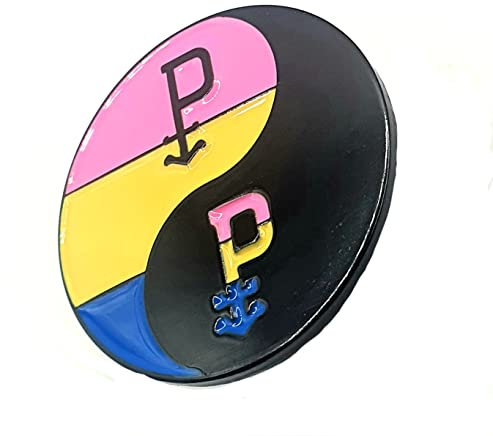 Yin Yang Pan Sexual Pansexual Pride Flag Love is Love Gay Metal Enamel Pin Badge