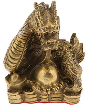 Duiaynke Chinesische Figur aus reinem Messing, zwölf Tiere, Glück, Ornament, Büro, Zuhause, Ausstellungsraum, Dekoration, Sammlungen angezeigt (Drache)