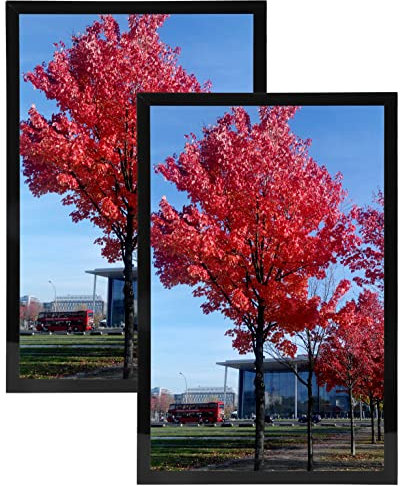 Posterrahmen, 61 x 91 cm, 2 Stück, Posterrahmen, 61 x 91 cm, rechteckiger Poster-Bilderrahmen, Schwarz, 2 Stück