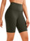 CRZ YOGA Butterluxe Damen Radlerhose Kurze Sporthose High Waist Yoga Sommer Shorts Laufshorts Fitness Hose - 20cm Olivgrun 40