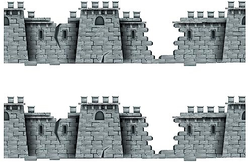 Orange Trading Dartmouth LTD A4 Edible Decor Icing Sheet Stone Castle Border Edible Cake Topper Decoration