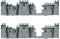 Orange Trading Dartmouth LTD A4 Edible Decor Icing Sheet Stone Castle Border Edible Cake Topper Decoration