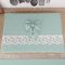 PETTI Artigiani Italiani - Coprifornello, Coprifornello Elegante, Coprifornello Shabby Chic in Tinta Unita con Balza in Pizzo Sangallo e Fiocchi, Coprifornello in Cotone, Coprifornello 70x50cm Aqua