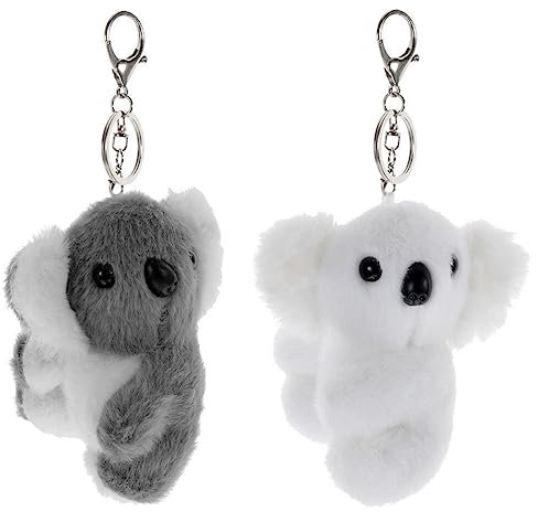 Gadpiparty 2 Pièces Koala Porte-Clés Mignon Animal Porte-Clés en Peluche Peluche Koala Ornement à Main à Main Breloque Décoration pour Femmes Filles