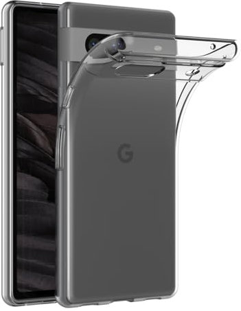 AICEK Kompatibel mit Google Pixel 7A Hülle, Transparent Silikon Handyhülle für Google Pixel 7A Hülle TPU Schutzhülle Bumper Crystal Clear Case