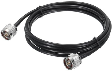 sourcing map 1Pcs 6FT Coaxial Cables 240 Type N Male to N Male Low Loss Coaxial Cable Extension Jumper Cable for Cell Phone Signal Booster,Amplifier,Antennas,SWR Met Black Black