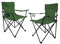 Camping Klappstuhl mit Getränkehalter 2er Set - grün - Campingstuhl klappbar mit Tragetasche - Stuhl faltbar für Festival Freizeit Garten Angler Sessel Belastbarkeit bis 100 kg