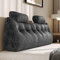 Z-hom Large Wedge Back Pillows, Headboard Triangular Rest Reading Pillow, Lumbar Support Cushion Waist Backrest, Soft Sofa Daybed Positioning Bolster(Grey, 200 cm)