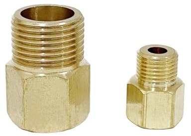1 raccord de Tuyau en Laiton M8 M10 M12 métrique Femelle vers 1/8 1/4 3/8 BSP Filetage mâle raccord de Tuyau en Laiton connecteur réducteur Adaptateur de manomètre(M12x1.5 F-1l4 BSP M)