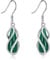 VONALA Jade Ohrringe für Damen Sterling Silber Teardrop Jade Ohrringe Dangle Drop Ohrringe Jade Schmuck Geschenke