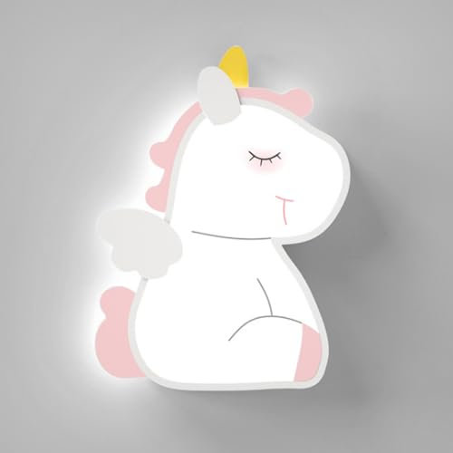 YFMYY Festverdrahtete LED-Wandleuchte, 13 W Wandleuchte, kreative Cartoon-Einhorn-Wandleuchte, Moderne Wandleuchte für Kinderzimmer, Nachttisch, Wohnzimmer, Flur