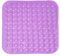 Tapis de douche, 48 x 48 cm, antidérapant, carré, antidérapant, avec crochets de suspension et trous de drainage, violet