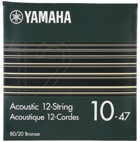YAMAHA SA10-12 Cuerdas para Guitarra Acústica – 12-String Light (010-047), 80/20 Bronze