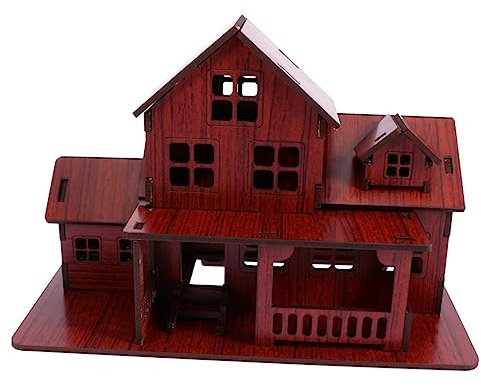 Abaodam Selbstgemacht Holzhausmodell Spielzeug Für Kinder Und Erwachsene Pädagogisches Bastelset Umweltfreundlich Und Sicher Tischdekoration Für Büro Und Zuhause