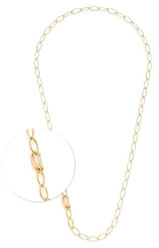 JEWELS BY LEONARDO Halskette Tory • lange Glieder-Kette aus goldfarbenem Edelstahl • luftige, große Kettenglieder in weicher Rautenform • 80 cm Länge • Schmuck Geschenk für Frauen • 024920