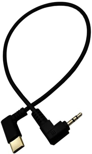 Sehuby Cable adaptador de ángulo recto tipo C a 2,5 mm, USB C a adaptador auxiliar para auriculares para coche y móvil