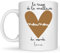 henrietteandco - Mug Nounou Personnalisé Cadeau Original Remerciement | Tasse Prénom Assistante Maternelle 330ml Céramique Blanc | Idée Cadeau Fin Contrat Année (Coeur)