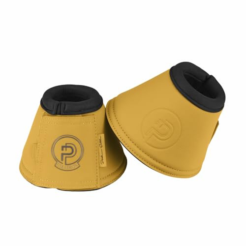 Eskadron Platinum Sprungglocken Faux Leather golden Yellow, Soft Rouge | Farbe: golden yellow , Größe: L