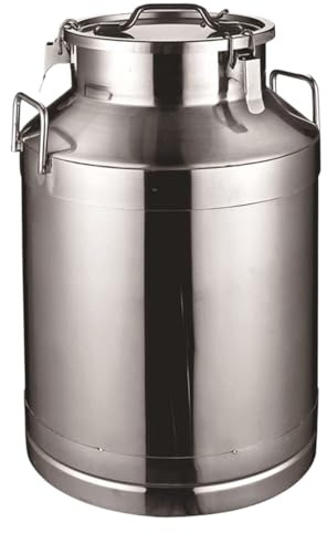 AMYSTY Milchkanne Weinfass Edelstahl Milch Container Fass Milch Eimer Barrel Versand Können Milch Eimer Mit Versiegelt Deckel Reiseimer Getreide Eimer(40L)