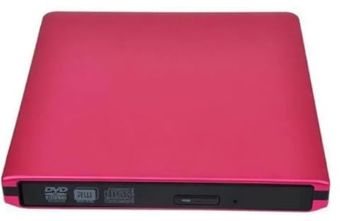 YFDGD UHD 4K Blu-Ray Burner USB3.0 External Optical DVD Drive Recorder RE/ROM 3D Blu-Ray Players Writer Reader Compact Easy Use(Red)