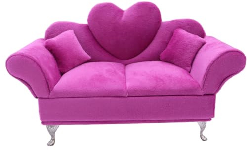 Durlo Rosa Sofa und Schmuckkästchen im Maßstab 1/6 – Für 12-Zoll-Puppen, Mädchen und Frauen