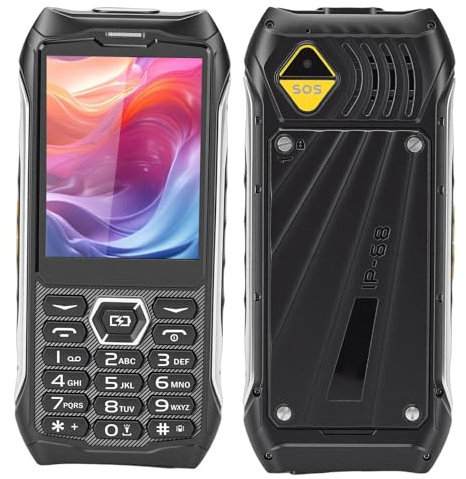 Jectse Teléfono 4G Desbloqueado, Teléfono Móvil Resistente a Prueba de Agua IP68 con Doble SIM a Prueba de Polvo con Pantalla HD de 3,5 Pulgadas SOS MP3 FM, para Llamadas de Emergencia
