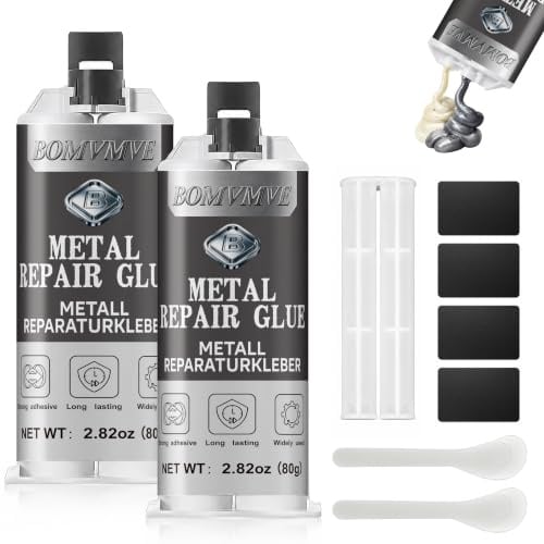 Colle Metal Soudure a Froid, 160g Soudure à Froid Extra Forte | Colle Metal Bi-composant, Adhésif Epoxy Métallique pour Réparation de Tous Métaux (Acier, Inox, Aluminium, Fonte)